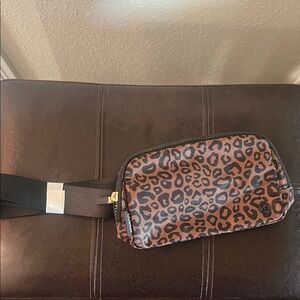 Lululemon Athletica Brown Leopard Belt Bag